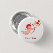 Cute Cupid With Bow And Arrow 缶バッジ (正面&裏面)