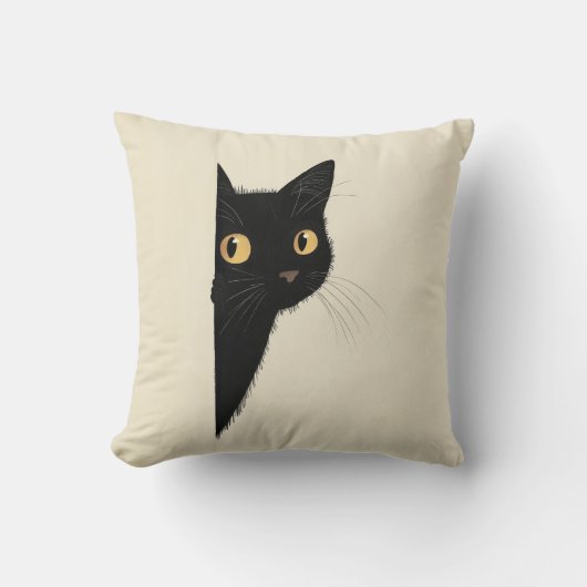 Cute cushion of a black cat クッション (正面)