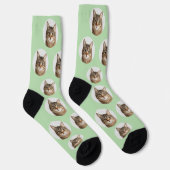 Cute Custom Cat Photo Socks ソックス (右)