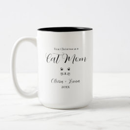 Cute Custom Coffee Cup for Kitten Lovers ツートーンマグカップ