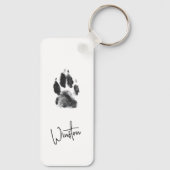 Cute Custom Dog Photos Collage Paw Print キーホルダー (裏面)