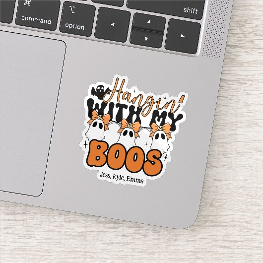 Cute Custom Ghost – Hangin’ With My Boos Halloween シール (詳細)