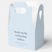 Cute Custom Light Blue Couples Shower Thank You フェイバーボックス (オープン)