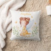 Cute Custom Name Baby Girl Fairy Pillow  クッション (ブランケット)
