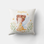 Cute Custom Name Baby Girl Fairy Pillow  クッション (裏面)