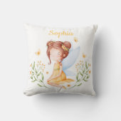 Cute Custom Name Baby Girl Fairy Pillow  クッション (正面)