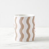 Cute Custom Name Bow Curvy Stripes Coffee Mug コーヒーマグカップ (中央)
