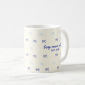 Cute Custom Name Bow Pattern Coffee Mug コーヒーマグカップ (正面右)