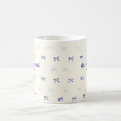 Cute Custom Name Bow Pattern Coffee Mug コーヒーマグカップ (中央)