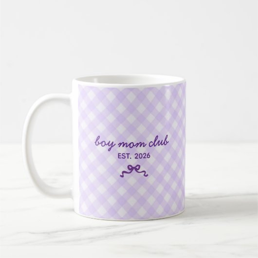 Cute Custom Name Bow Pattern Coffee Mug コーヒーマグカップ (左)