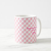 Cute Custom Name Bow Pattern Coffee Mug コーヒーマグカップ (正面右)