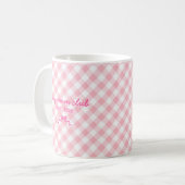 Cute Custom Name Bow Pattern Coffee Mug コーヒーマグカップ (正面左)