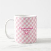 Cute Custom Name Bow Pattern Coffee Mug コーヒーマグカップ (左)