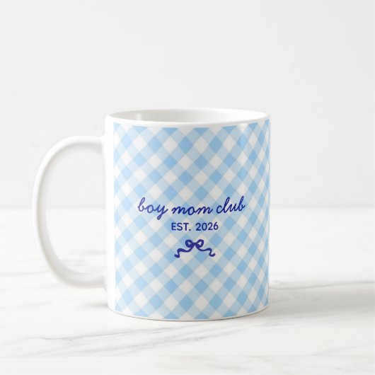 Cute Custom Name Bow Pattern Coffee Mug コーヒーマグカップ (左)
