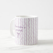 Cute Custom Name Bow Stripes Coffee Mug コーヒーマグカップ (正面左)
