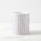 Cute Custom Name Bow Stripes Coffee Mug コーヒーマグカップ (中央)