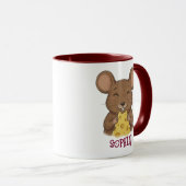 Cute Custom Name Mouse Woodland Animal Kids マグカップ (正面右)