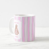 Cute Custom Name Stripes Coffee Mug コーヒーマグカップ (正面左)