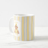 Cute Custom Name Stripes Coffee Mug コーヒーマグカップ (正面左)