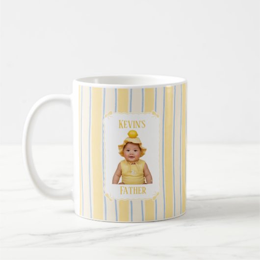 Cute Custom Name Stripes Coffee Mug コーヒーマグカップ (左)
