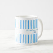 Cute Custom Name Stripes Pattern Coffee Mug コーヒーマグカップ (正面右)