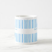 Cute Custom Name Stripes Pattern Coffee Mug コーヒーマグカップ (中央)