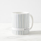 Cute Custom Name Stripes Pattern Coffee Mug コーヒーマグカップ (正面右)