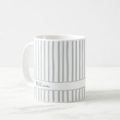Cute Custom Name Stripes Pattern Coffee Mug コーヒーマグカップ (正面左)