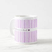 Cute Custom Name Stripes Pattern Coffee Mug コーヒーマグカップ (正面左)
