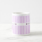 Cute Custom Name Stripes Pattern Coffee Mug コーヒーマグカップ (中央)