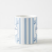Cute Custom Name Stripes Pattern Coffee Mug コーヒーマグカップ (中央)