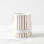 Cute Custom Name Stripes Pattern Coffee Mug コーヒーマグカップ (中央)