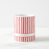 Cute Custom Name Stripes Pattern Coffee Mug コーヒーマグカップ (中央)