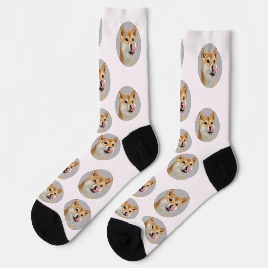 Cute Custom Pet Photo Socks ソックス (左)