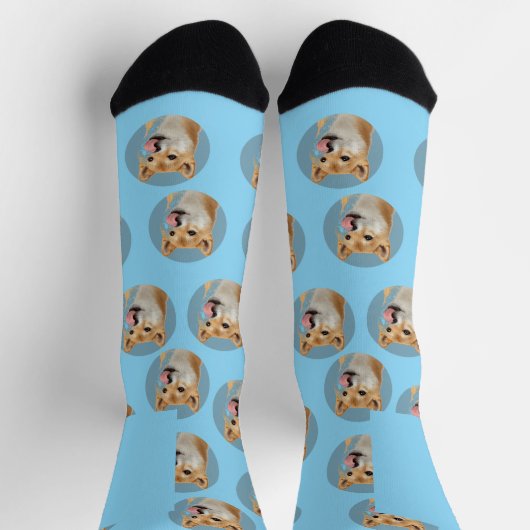 Cute Custom Pet Photo Socks ソックス (上部)