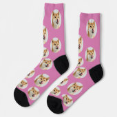 Cute Custom Pet Photo Socks ソックス (左)