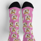 Cute Custom Pet Photo Socks ソックス (上部)