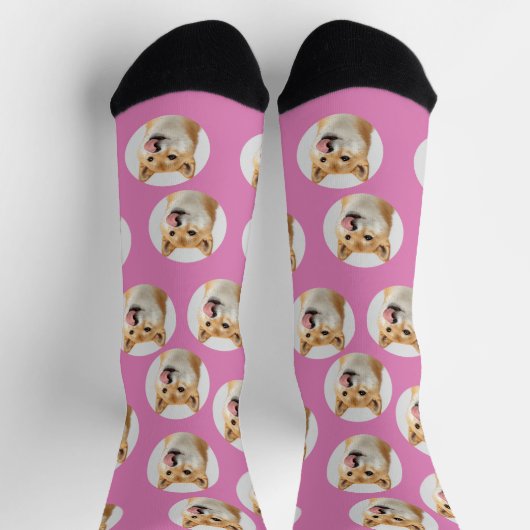 Cute Custom Pet Photo Socks ソックス (上部)