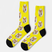 Cute Custom Pet Photo Socks ソックス (左)
