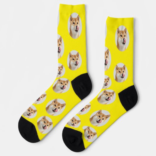 Cute Custom Pet Photo Socks ソックス (左)