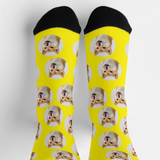 Cute Custom Pet Photo Socks ソックス (上部)