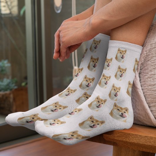 Cute Custom Pet Photo Socks ソックス