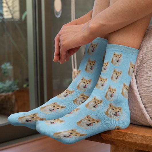 Cute Custom Pet Photo Socks ソックス