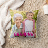 Cute Custom Photo Keepsake GRANDMA Gift  クッション (ブランケット)