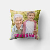 Cute Custom Photo Keepsake GRANDMA Gift  クッション (裏面)