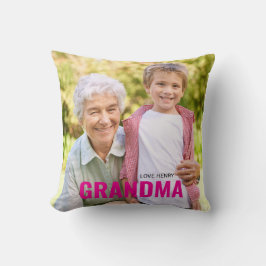 Cute Custom Photo Keepsake GRANDMA Gift  クッション