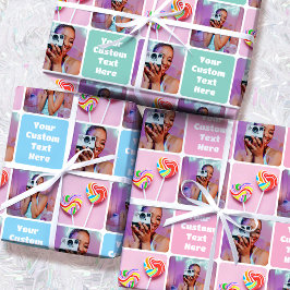 Cute Custom Photo Modern Retro 3 Set ラッピングペーパーシート