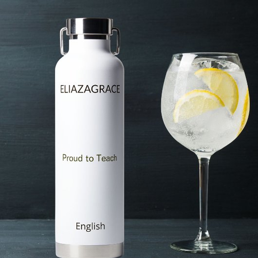 Cute Custom Subject Teacher Insulated  ウォーターボトル