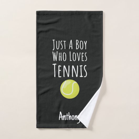Cute Custom Tennis Towel Player For Baby Boy ハンドタオル (ハンドタオル)