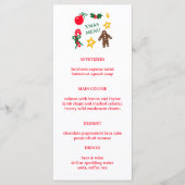 Cute CUSTOM XMAS Christmas Holiday Dinner Party メニュー (正面)
